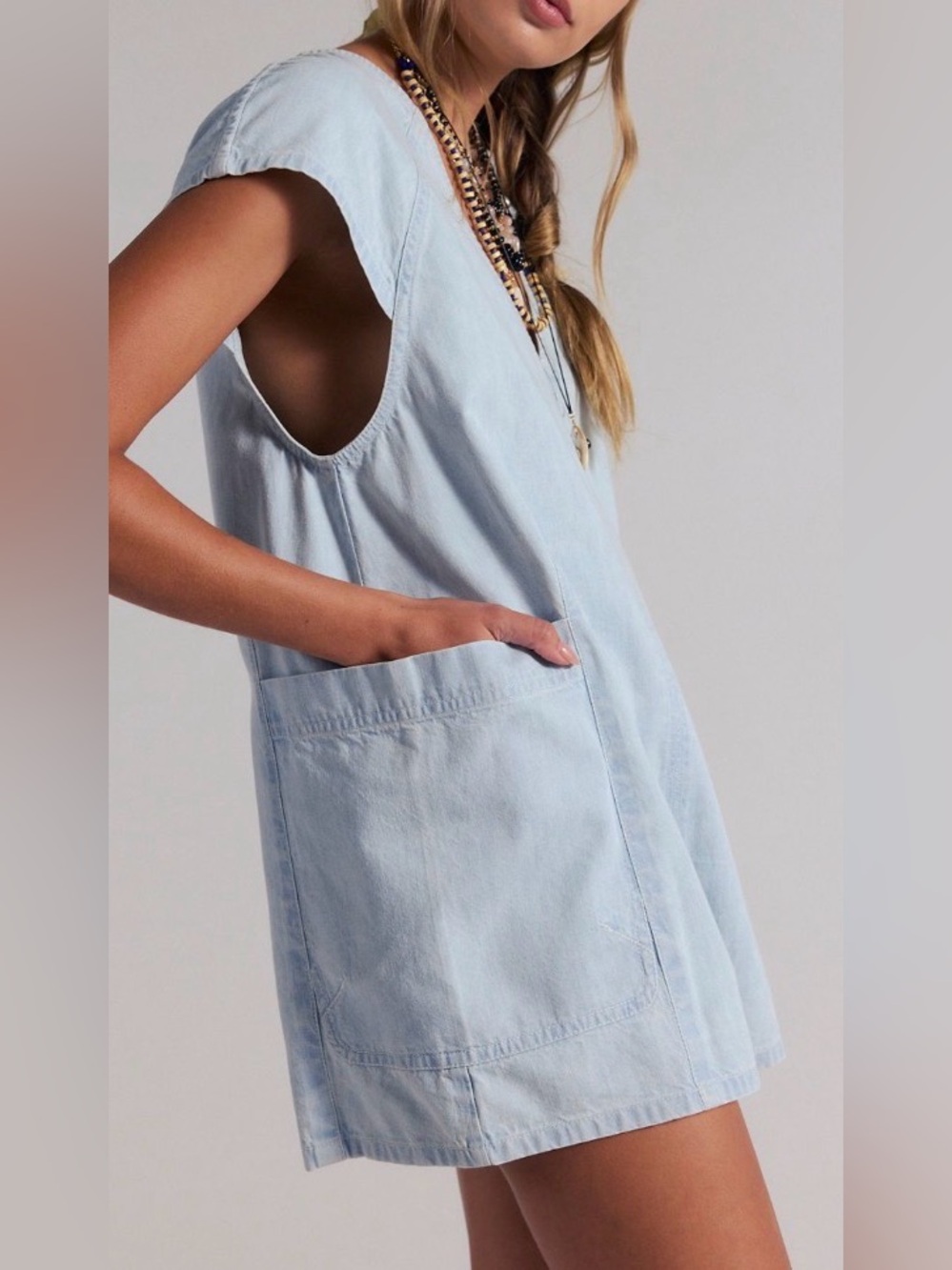 Free People Free Fall Denim Romper